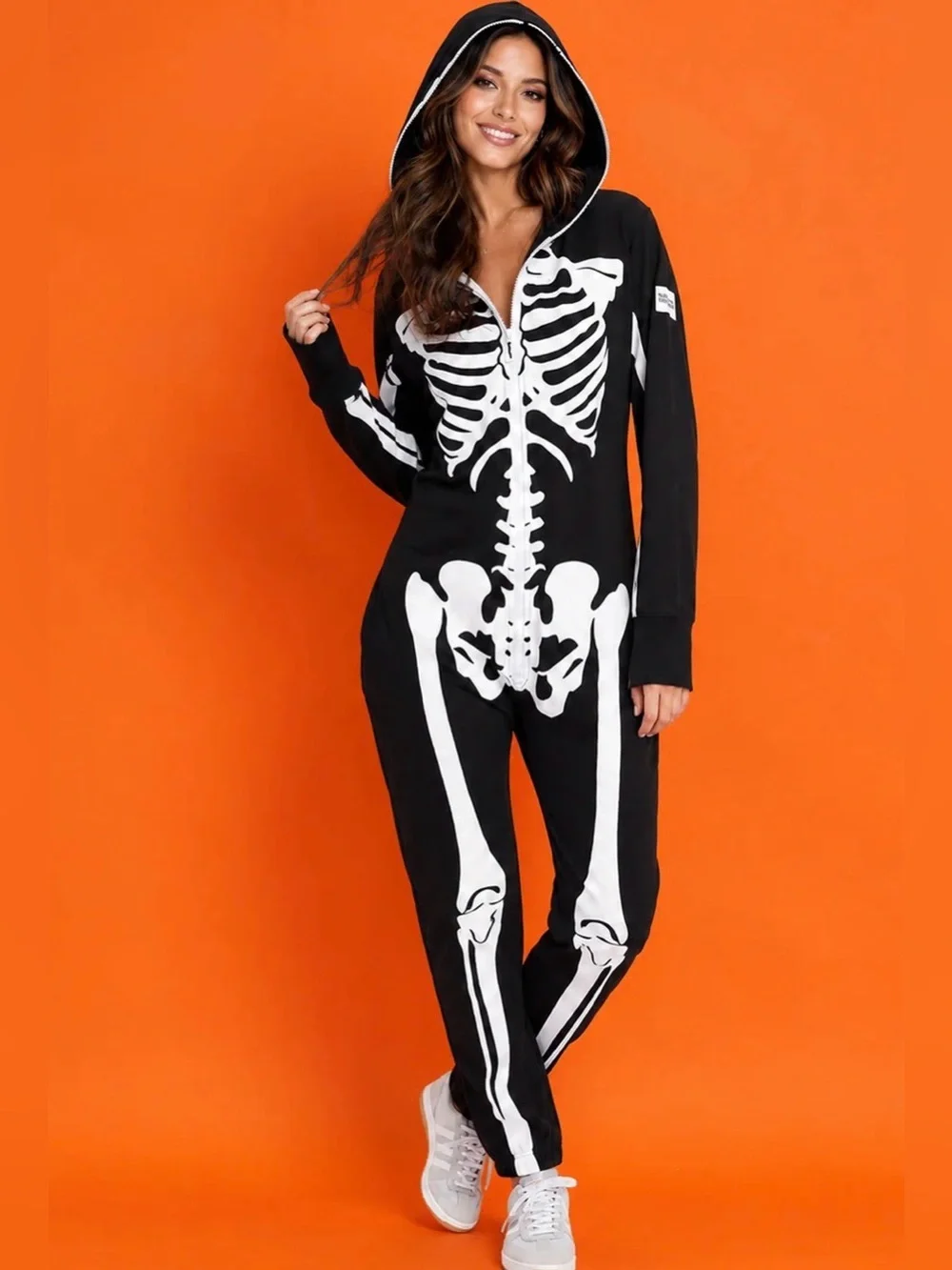 Tipsy Elves Women's Black Skeleton Onesie costume size small $80 retail